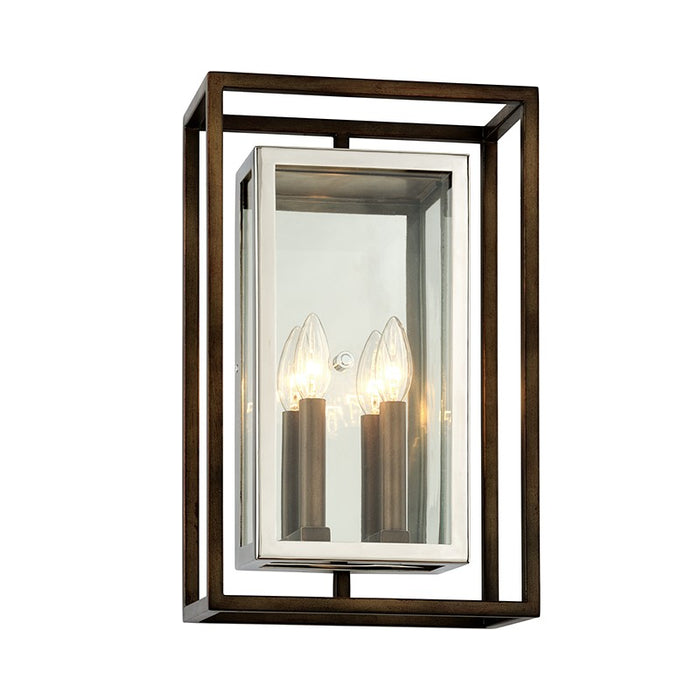 Troy Lighting B6513-BRZ/SS Two Light Wall Mount, Bronze/Stainless Steel