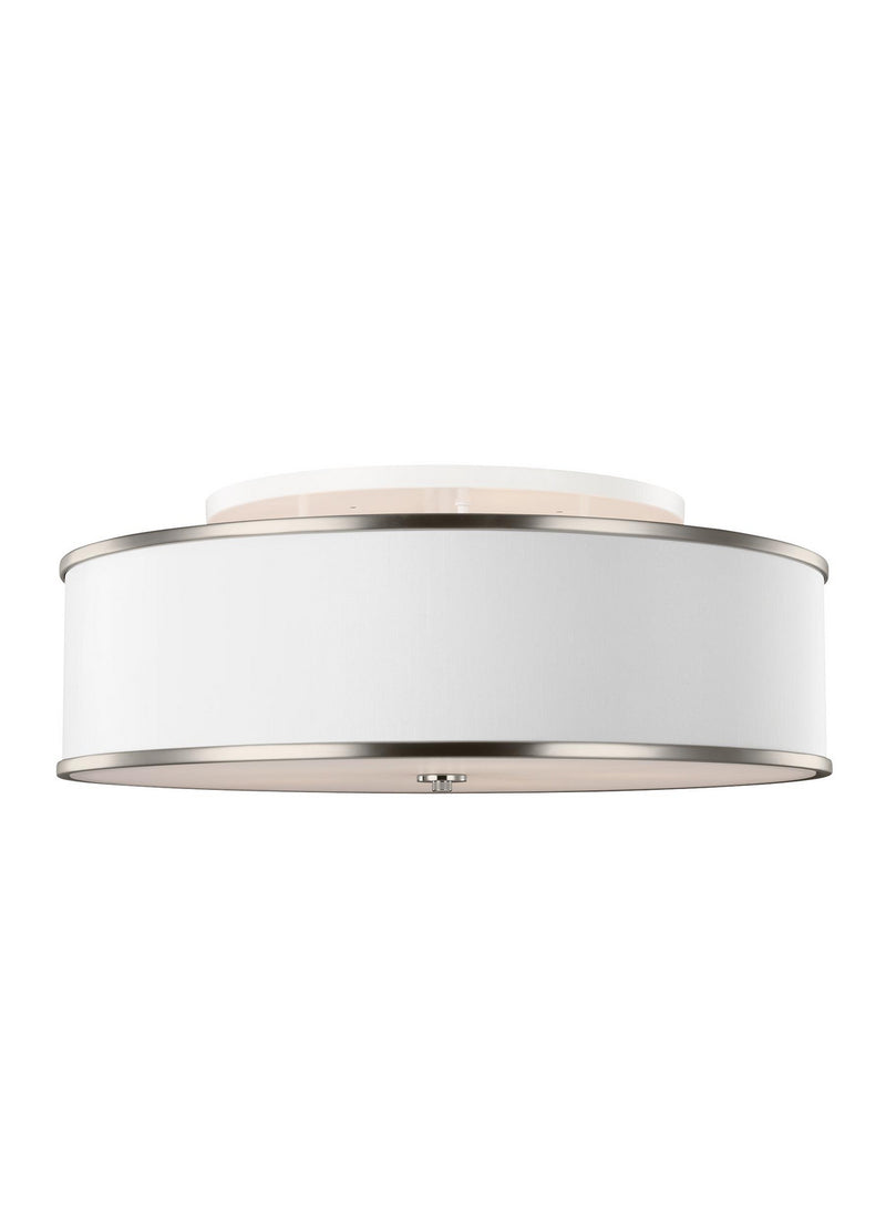 Visual Comfort Studio SF340SN Five Light Semi-Flush Mount, Satin Nickel