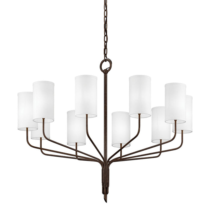 Troy Lighting F6179-HBZ Ten Light Chandelier, Heritage Bronze