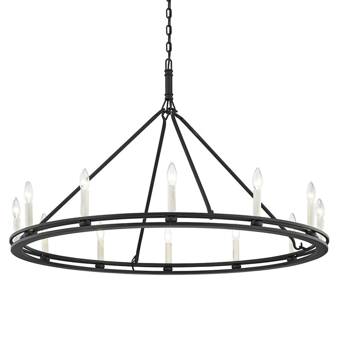 Troy Lighting F6237-TBK 12 Light Chandelier, Textured Black