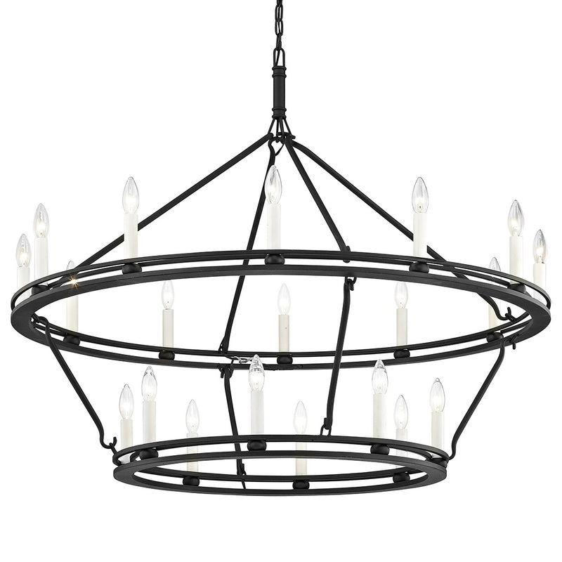 Troy Lighting F6239-TBK 20 Light Chandelier, Textured Black