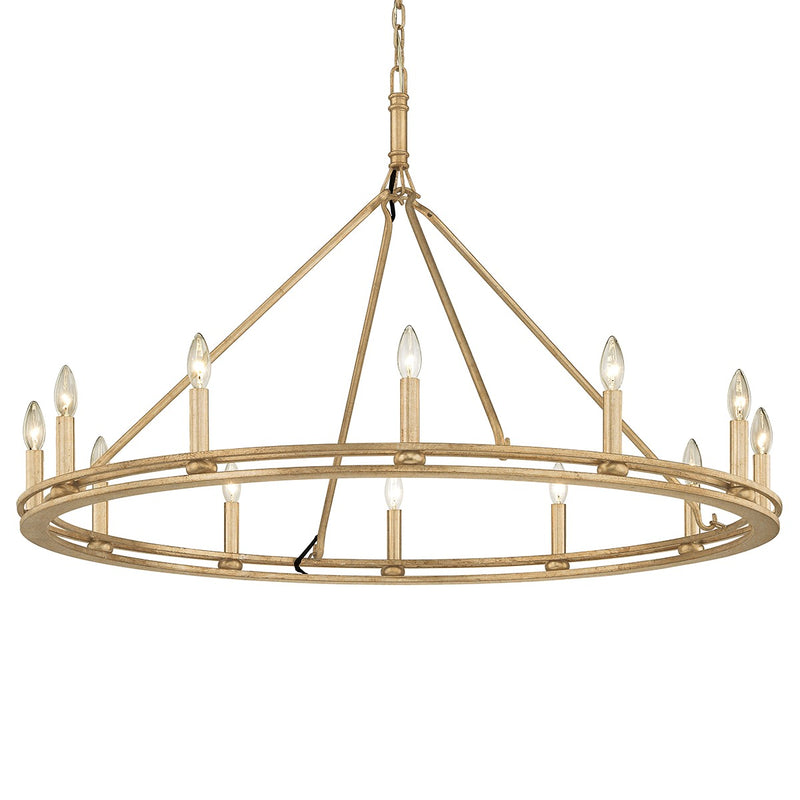 Troy Lighting F6247-CPL 12 Light Chandelier, Champagne Leaf