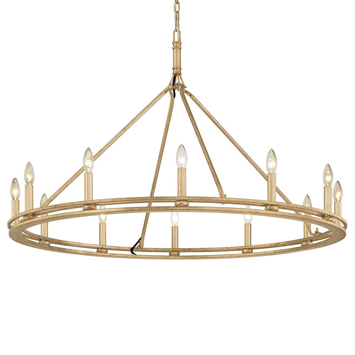 Troy Lighting F6247-CPL 12 Light Chandelier, Champagne Leaf