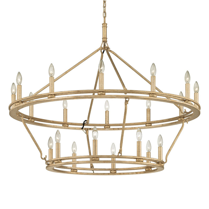 Troy Lighting F6249-CPL 20 Light Chandelier, Champagne Silver Leaf