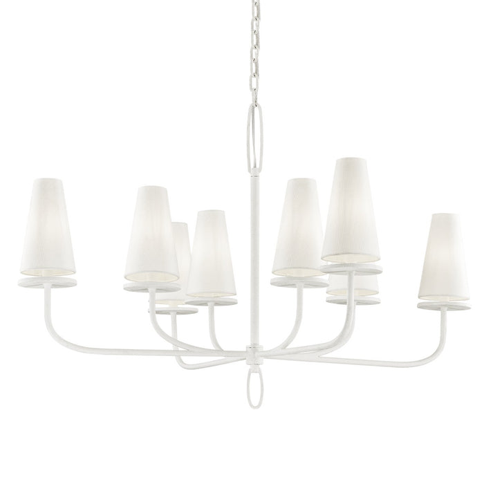Troy Lighting F6286-GSW Eight Light Chandelier, Gesso White