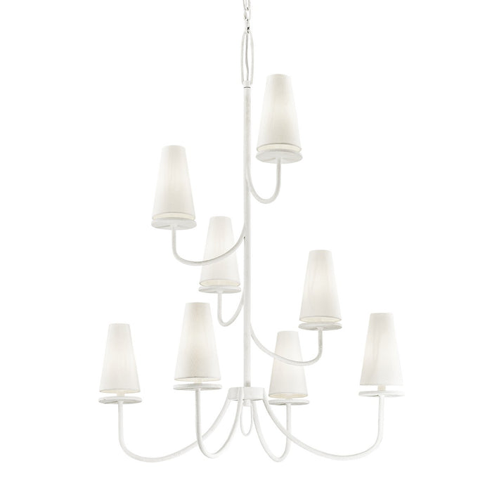 Troy Lighting F6288-GSW Eight Light Chandelier, Gesso White