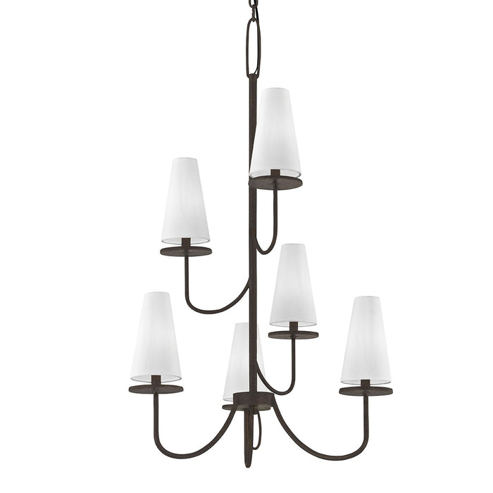 Troy Lighting F6297-TBZ Six Light Chandelier, Textured Bronze