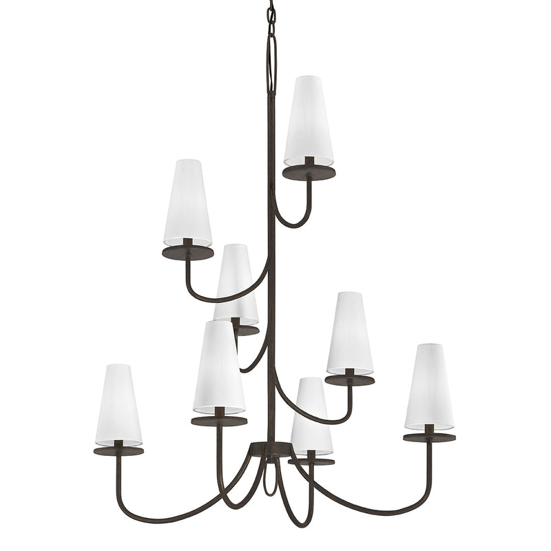 Troy Lighting F6298-TBZ Eight Light Chandelier, Textured Bronze