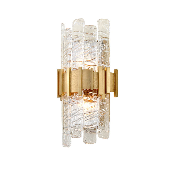 Corbett Lighting 256-12 Two Light Wall Sconce, Antique Silver Leaf Stainless