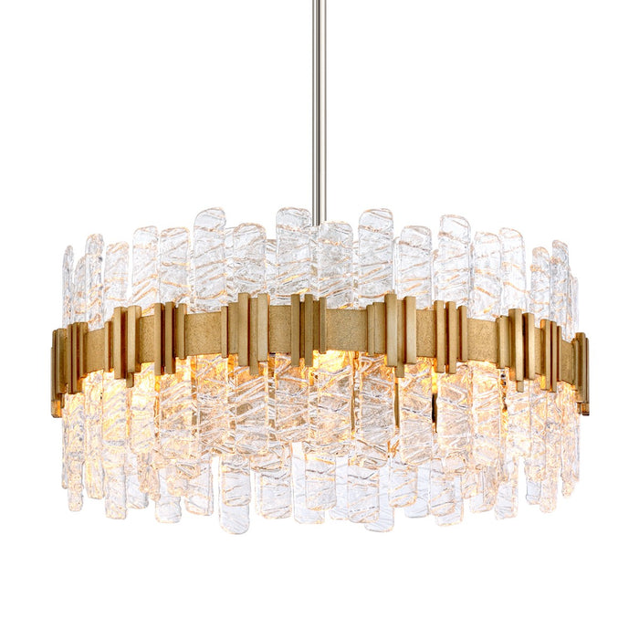 Corbett Lighting 256-48-WSL Eight Light Chandelier, Warm Silver Leaf