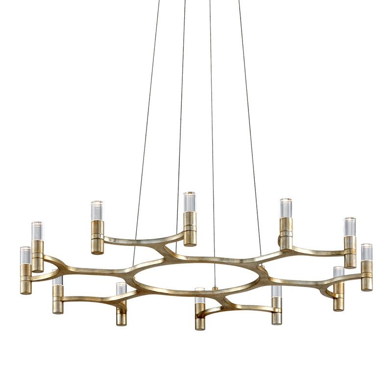 Corbett Lighting 258-012-WSL LED Chandelier, Warm Silver Leaf