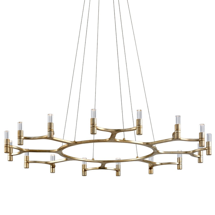 Corbett Lighting 258-016-WSL LED Chandelier, Warm Silver Leaf