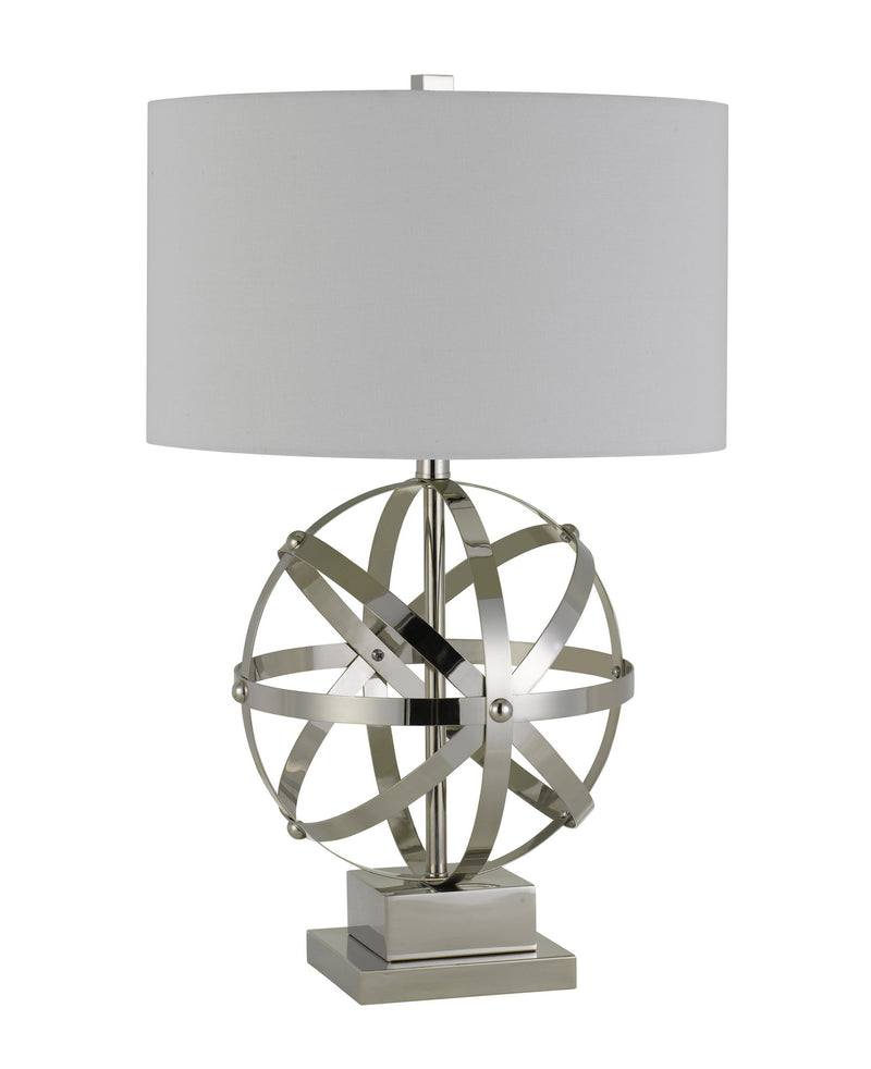 Cal Lighting BO-2785TB One Light Table Lamp, Brushed Steel