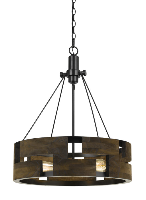 Cal Lighting FX-3670-3 Three Light Chandelier, Smoky Wood