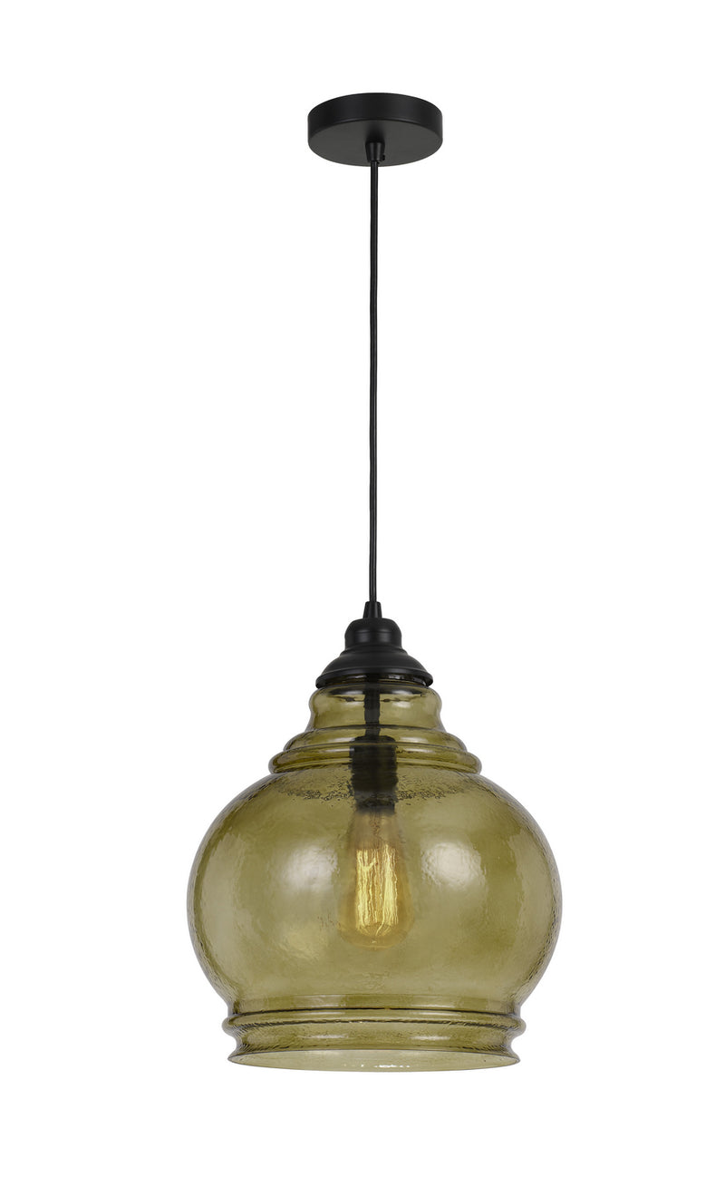 Cal Lighting FX-3671-1 One Light Pendant, Amber