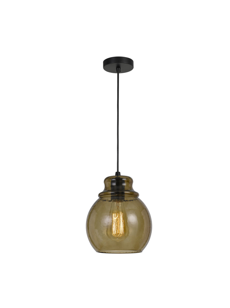 Cal Lighting FX-3673-1 One Light Pendant, Amber