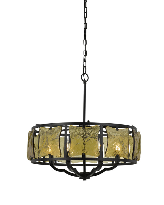 Cal Lighting FX-3677-6 Six Light Chandelier, Black