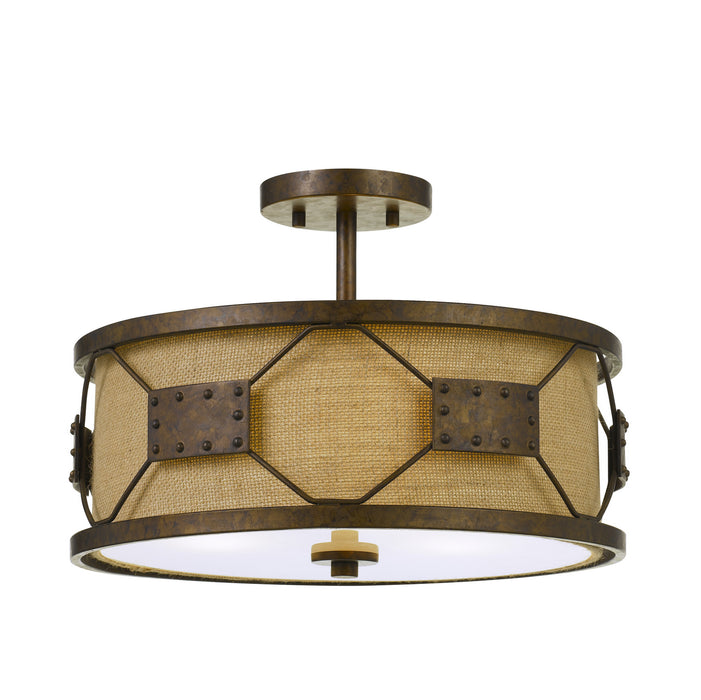 Cal Lighting FX-3681-3 Three Light Pendant, Rust