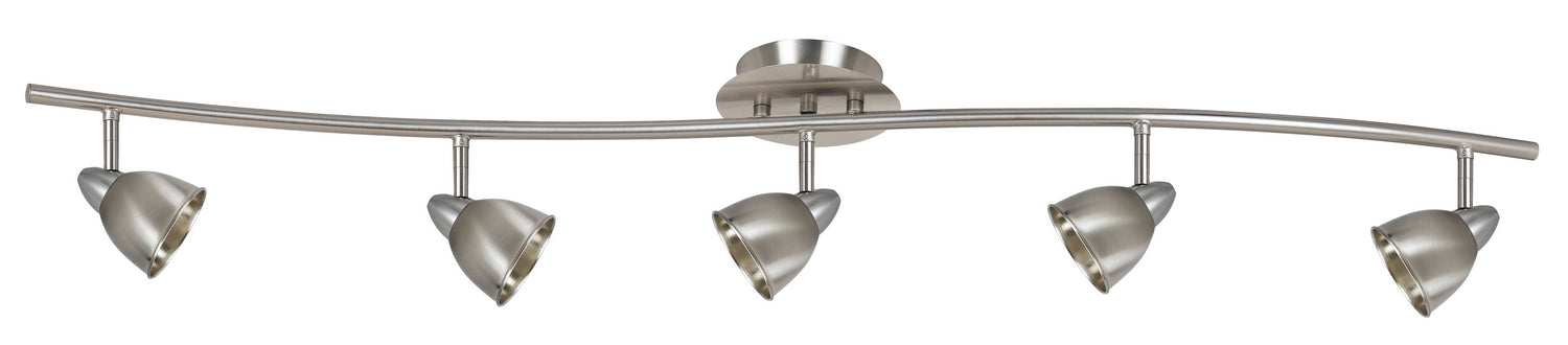 Cal Lighting SL-954-5-BS/CBS Five Light Pendant, Brushed Steel