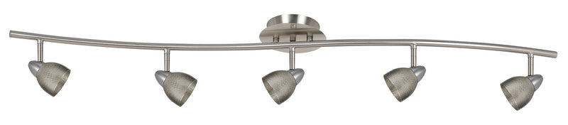 Cal Lighting SL-954-5-BS/MBS Five Light Pendant, Brushed Steel
