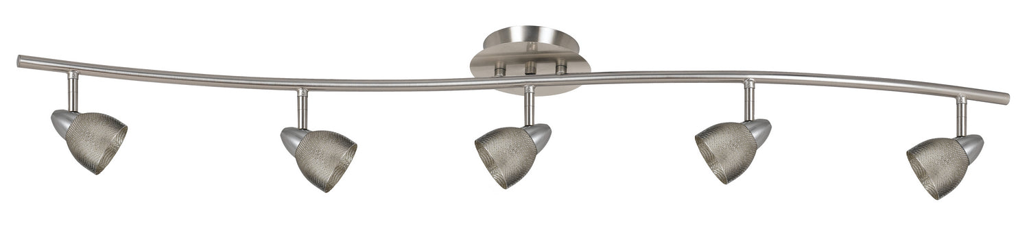Cal Lighting SL-954-5-BS/MBS Five Light Pendant, Brushed Steel