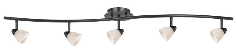 Cal Lighting SL-954-5-DB/WH Five Light Pendant, Dark Bronze