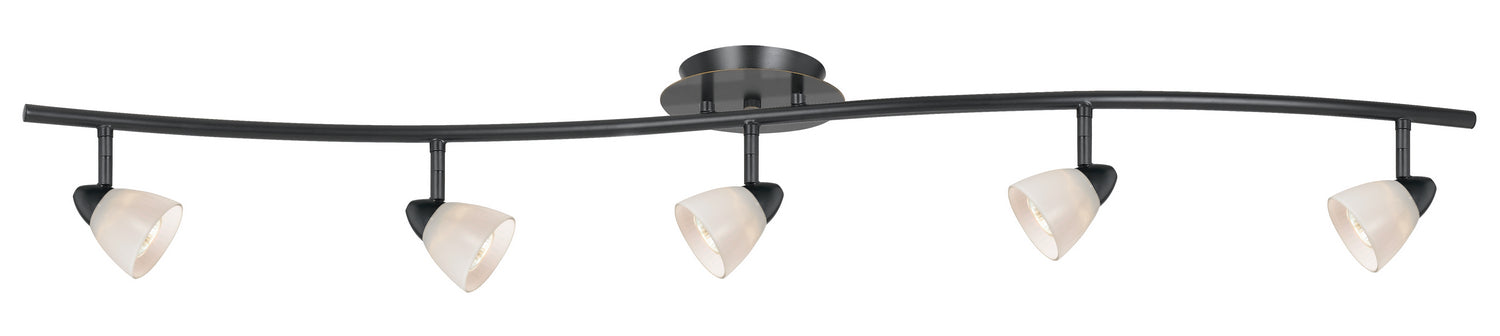 Cal Lighting SL-954-5-DB/WH Five Light Pendant, Dark Bronze
