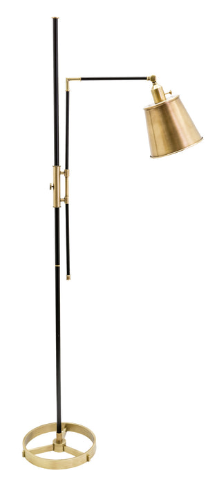 House of Troy M601-BLKAB One Light Floor Lamp, Black/Antique Brass