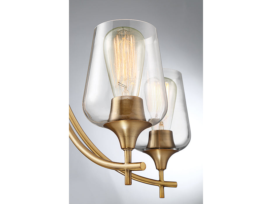 Savoy House 1-4032-5-322 Five Light Chandelier, Warm Brass