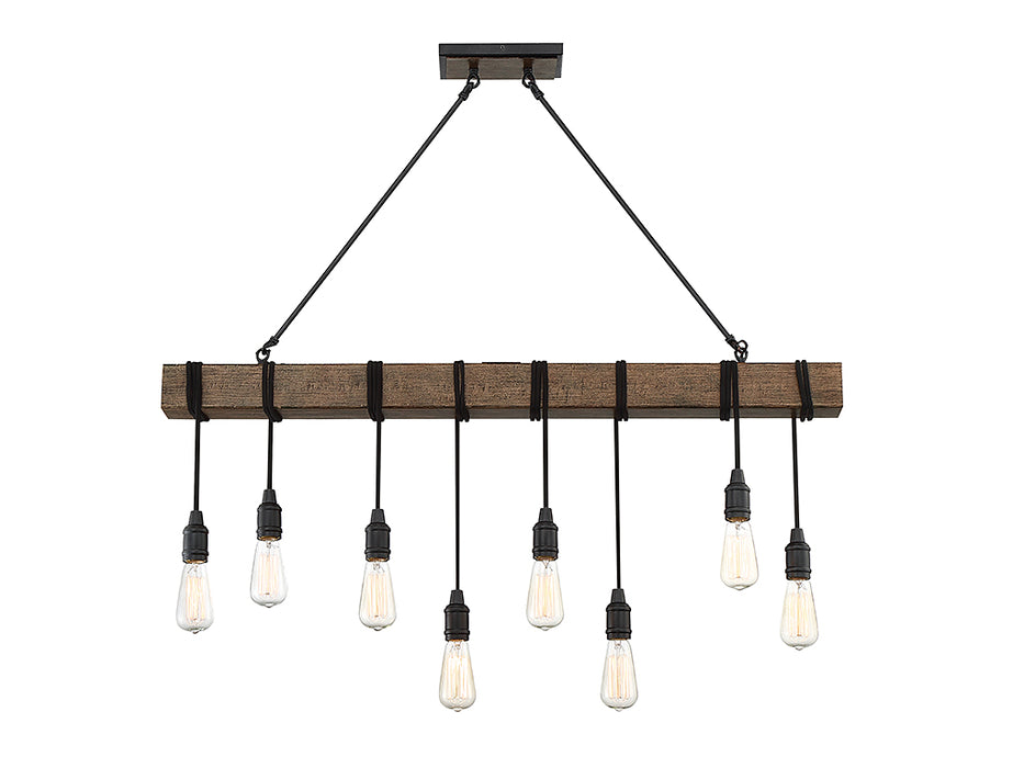 Savoy House 1-990-8-41 Eight Light Linear Chandelier, Durango