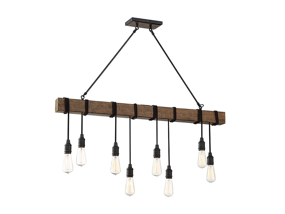 Savoy House 1-990-8-41 Eight Light Linear Chandelier, Durango