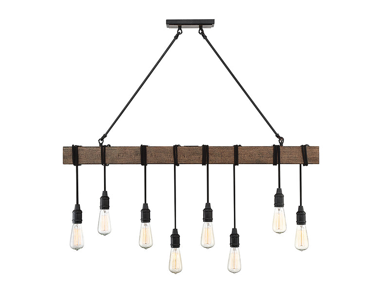 Savoy House 1-990-8-41 Eight Light Linear Chandelier, Durango