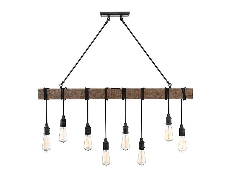 Savoy House 1-990-8-41 Eight Light Linear Chandelier, Durango
