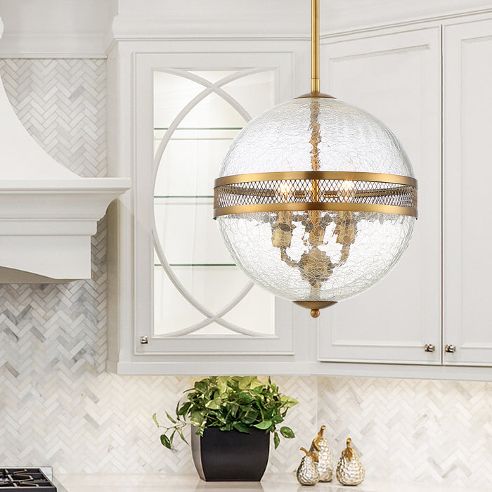 Savoy House 7-200-3-322 Three Light Pendant, Warm Brass