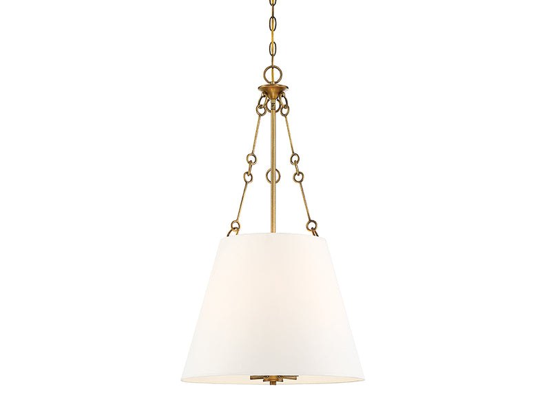 Savoy House 7-2201-4-322 Four Light Pendant, Warm Brass