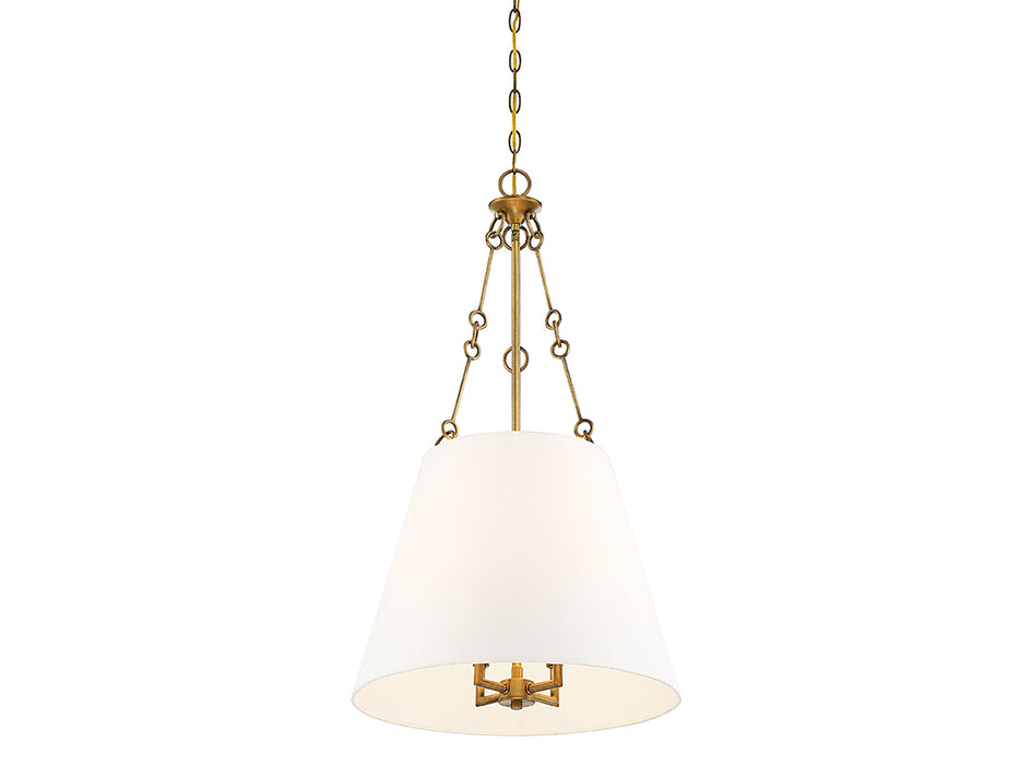 Savoy House 7-2201-4-322 Four Light Pendant, Warm Brass