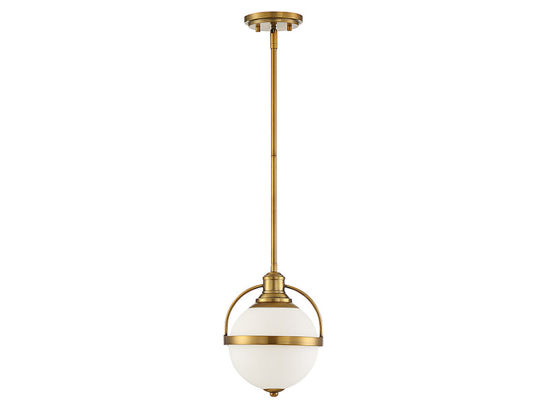 Savoy House 7-3100-1-322 One Light Pendant, Warm Brass