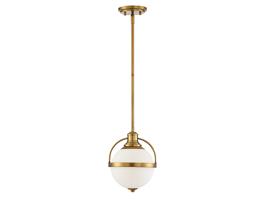 Savoy House 7-3100-1-322 One Light Pendant, Warm Brass