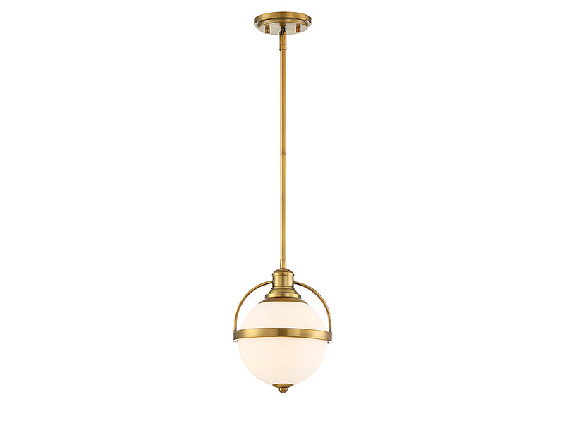 Savoy House 7-3100-1-322 One Light Pendant, Warm Brass