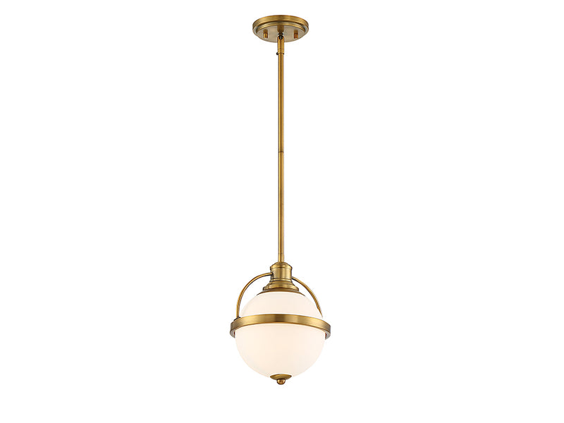 Savoy House 7-3100-1-322 One Light Pendant, Warm Brass