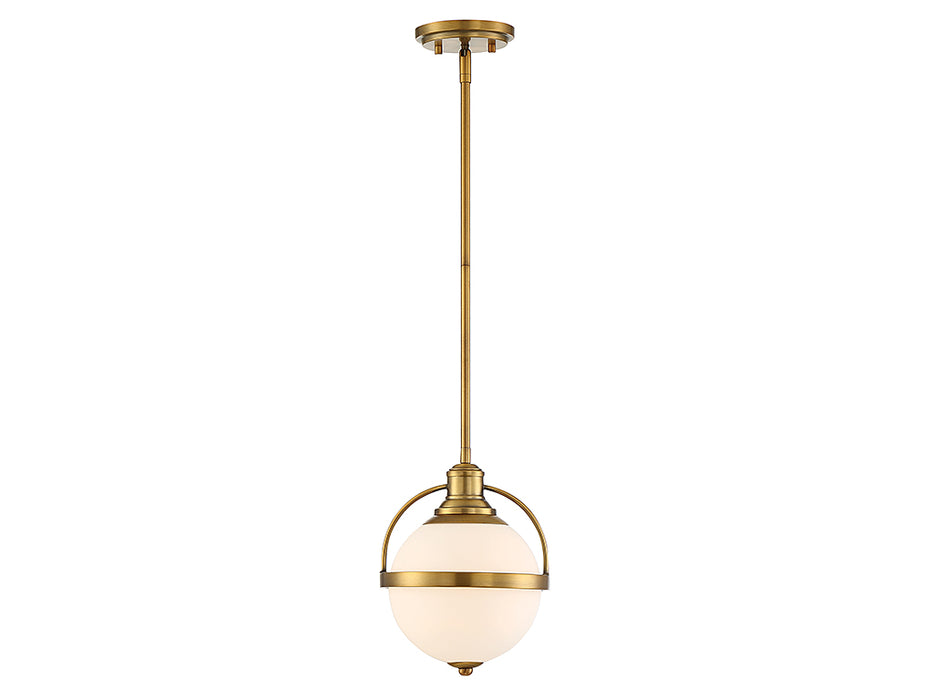 Savoy House 7-3100-1-322 One Light Pendant, Warm Brass