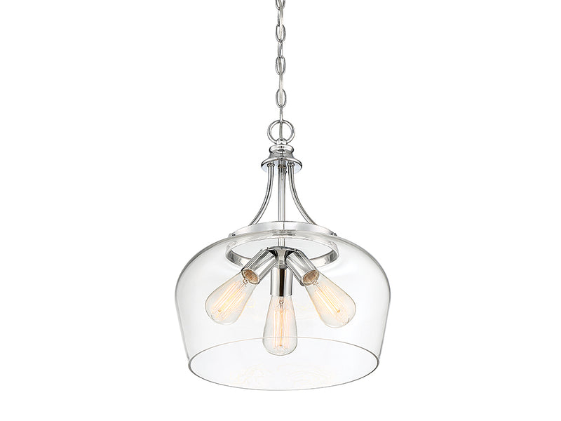 Savoy House 7-4034-3-11 Three Light Pendant, Polished Chrome