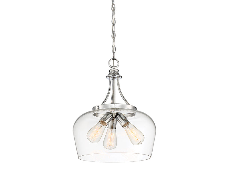 Savoy House 7-4034-3-11 Three Light Pendant, Polished Chrome