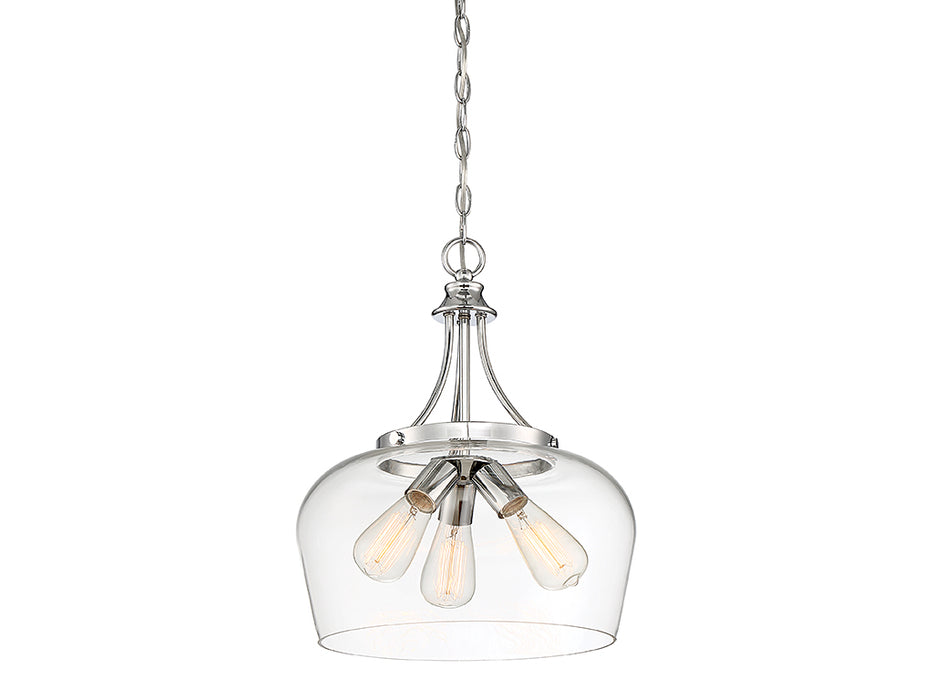 Savoy House 7-4034-3-11 Three Light Pendant, Polished Chrome