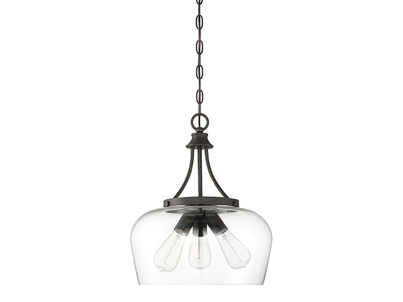 Savoy House 7-4034-3-13 Three Light Pendant, English Bronze