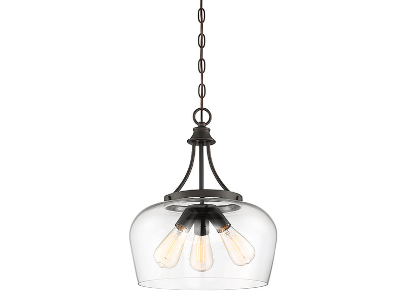 Savoy House 7-4034-3-13 Three Light Pendant, English Bronze