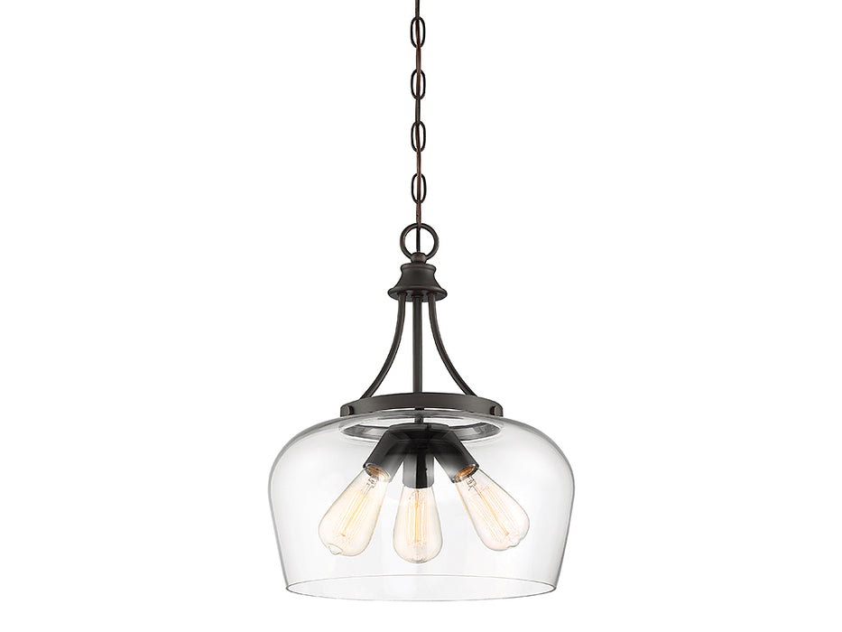 Savoy House 7-4034-3-13 Three Light Pendant, English Bronze