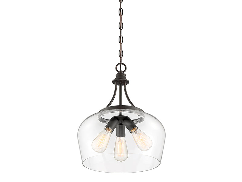 Savoy House 7-4034-3-13 Three Light Pendant, English Bronze