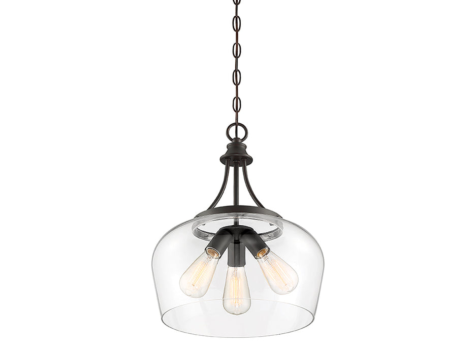 Savoy House 7-4034-3-13 Three Light Pendant, English Bronze