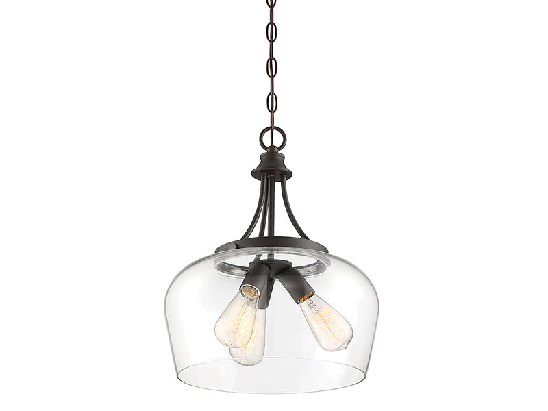 Savoy House 7-4034-3-13 Three Light Pendant, English Bronze